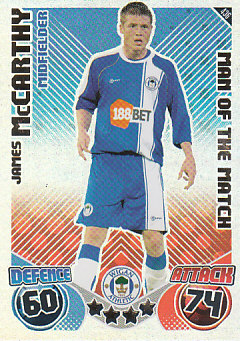 James McCarthy Wigan Athletic 2010/11 Topps Match Attax Man of the Match #436